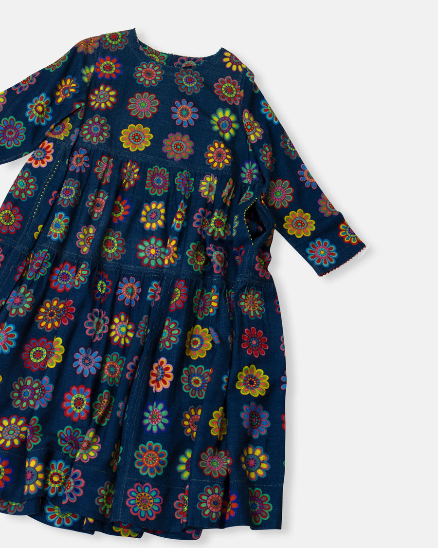 tiered floral dress