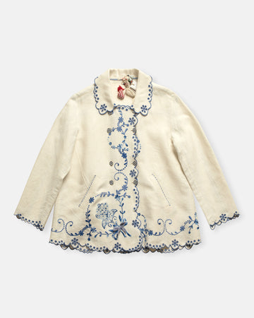 flower vine embroidered jacket