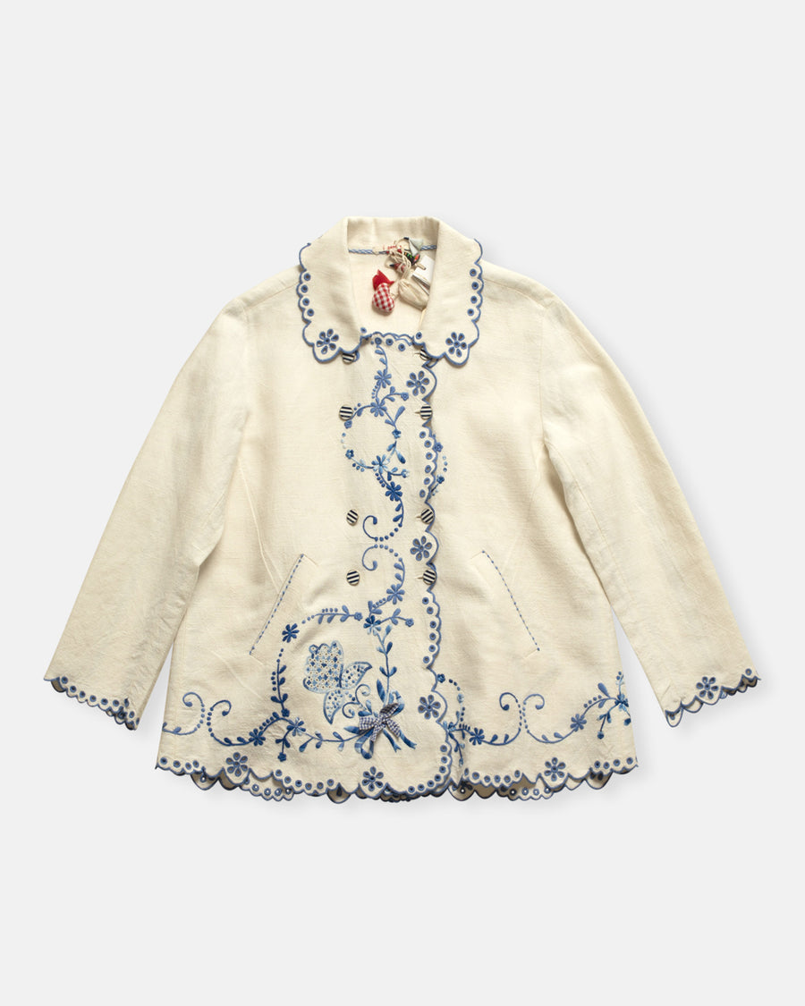 flower vine embroidered jacket