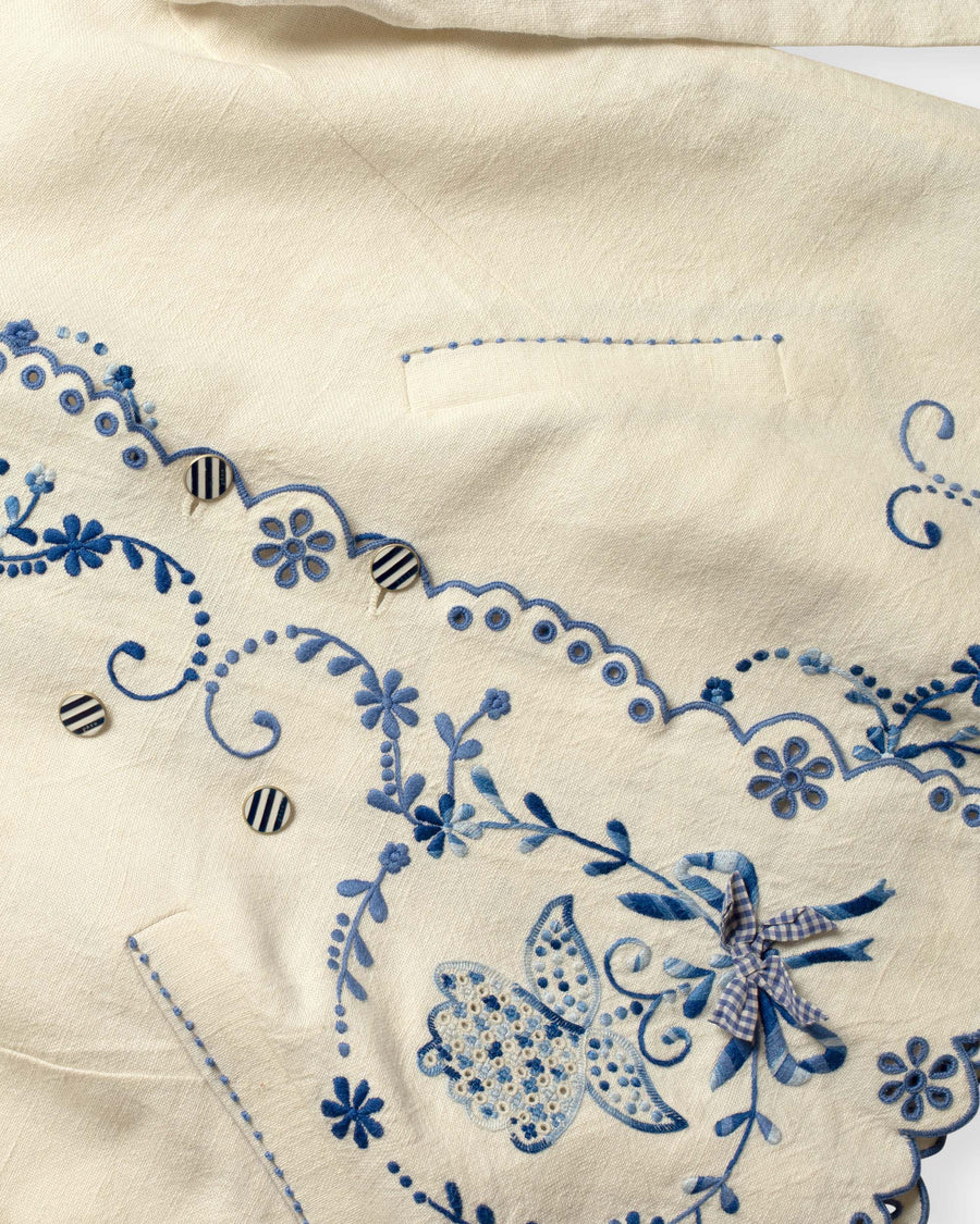 flower vine embroidered jacket