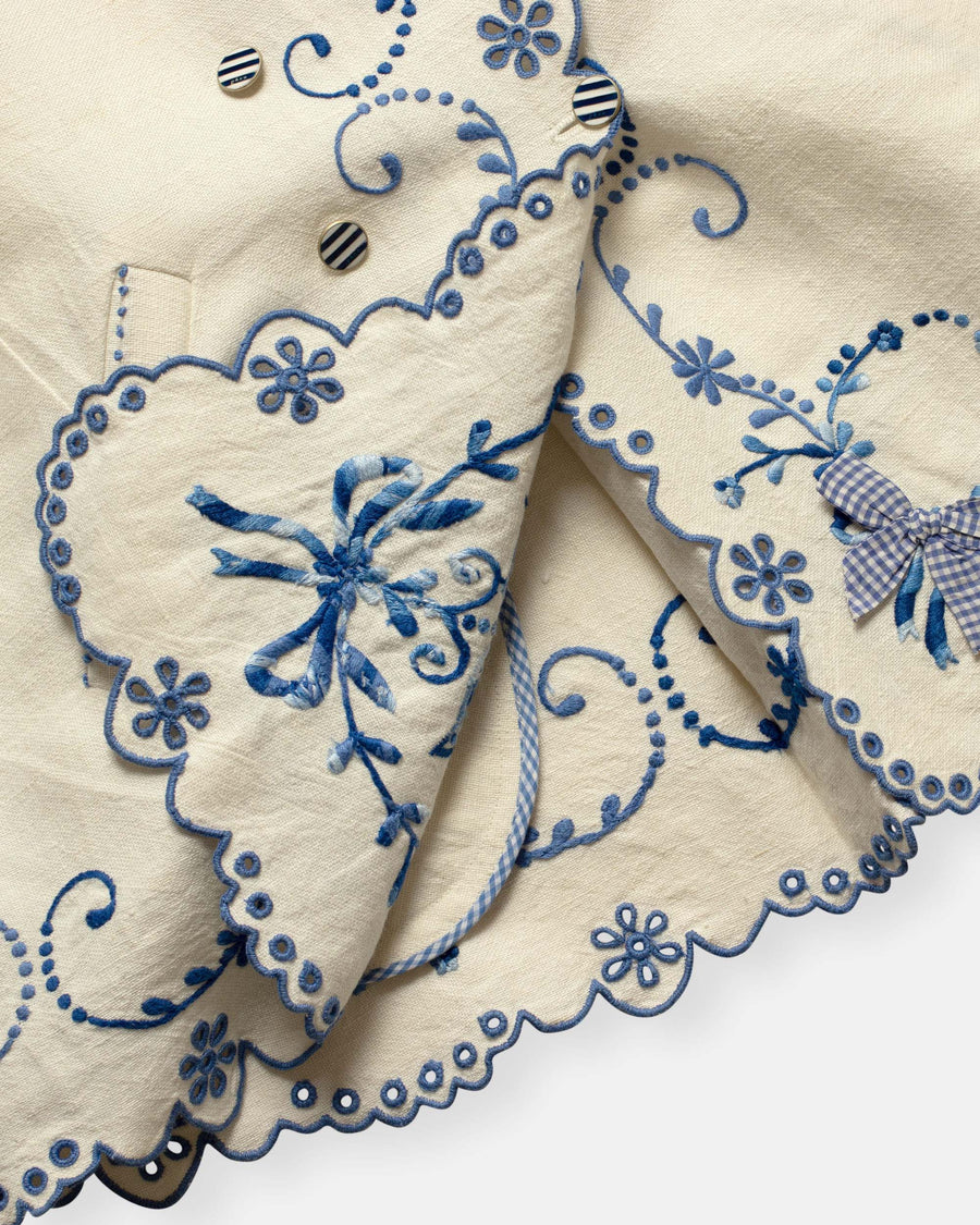 flower vine embroidered jacket