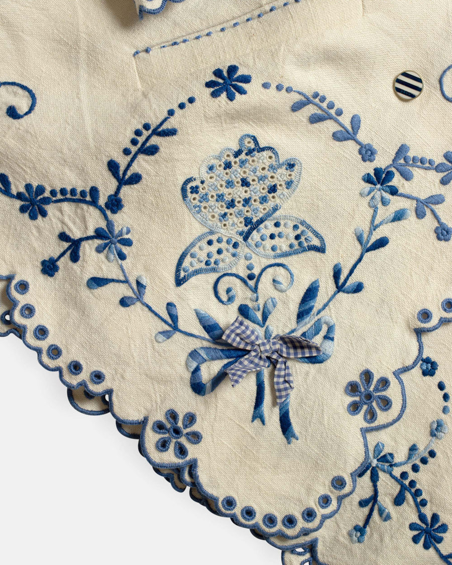 flower vine embroidered jacket