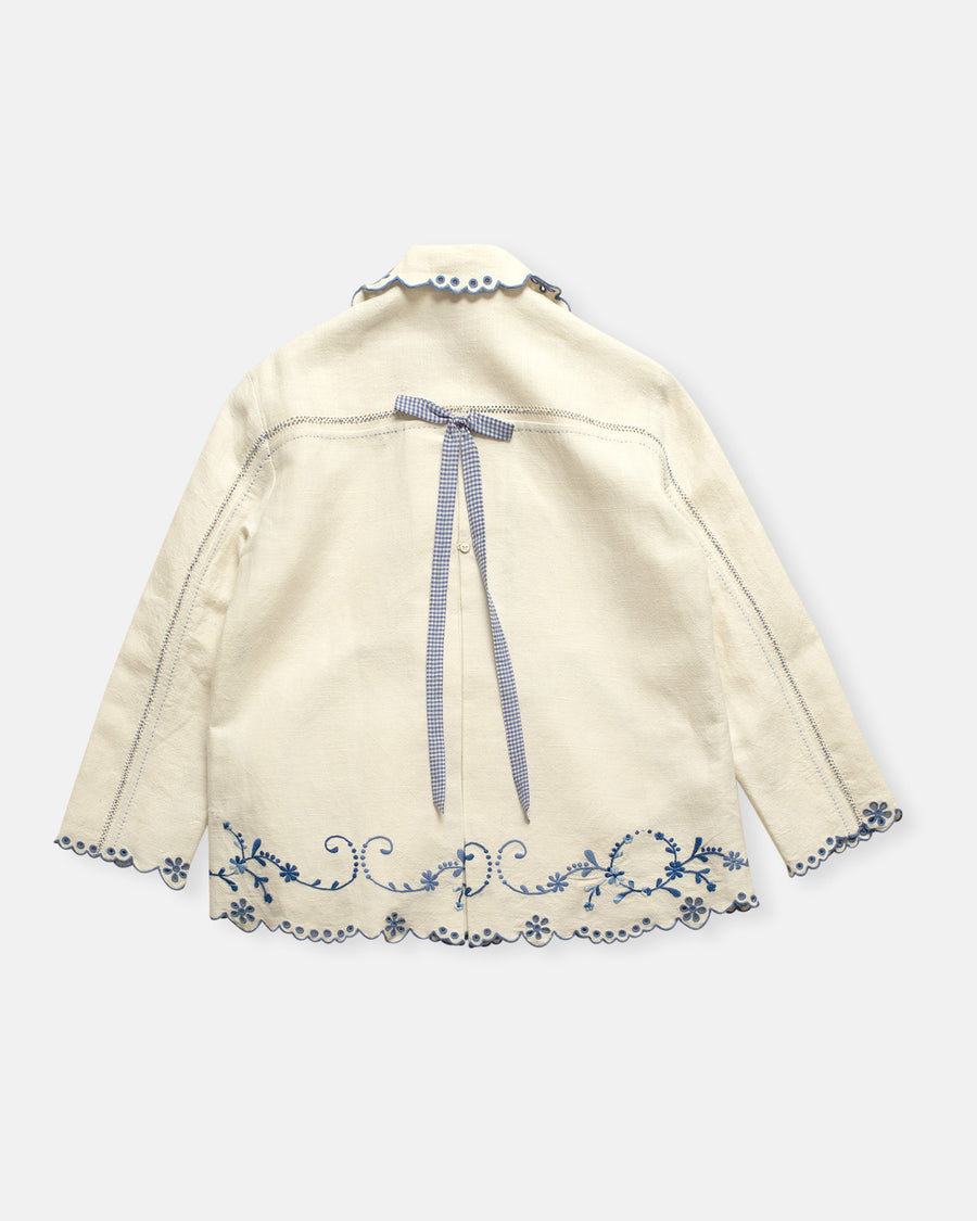 flower vine embroidered jacket