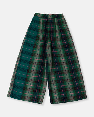 plaid wide leg pants