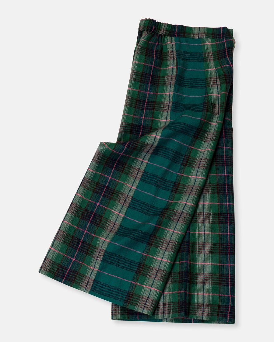 plaid wide leg pants