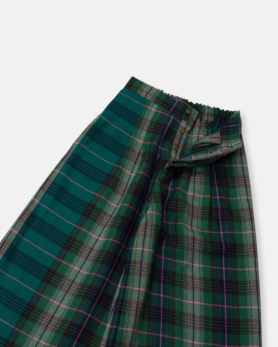 plaid wide leg pants