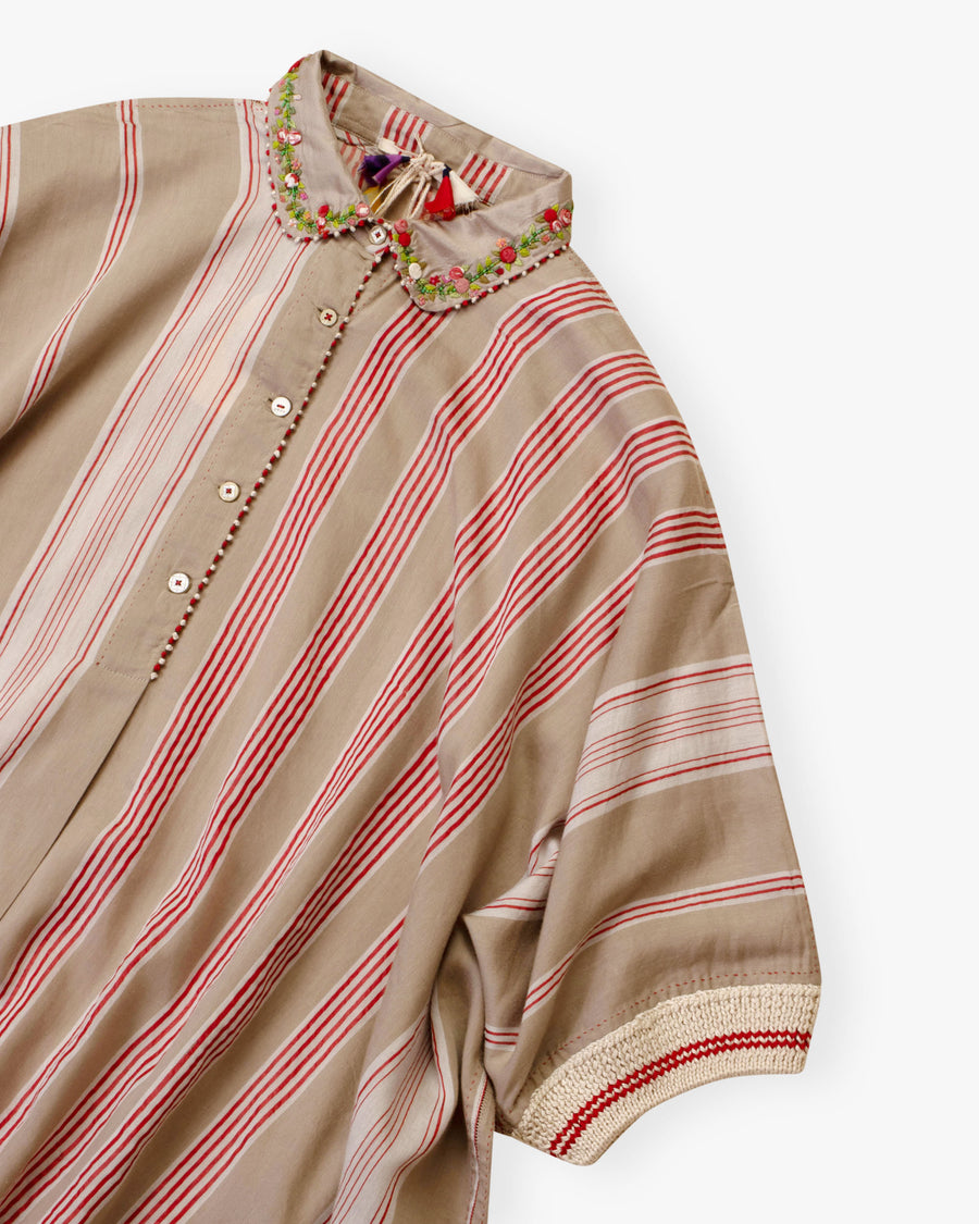 embroidered short sleeve shirt