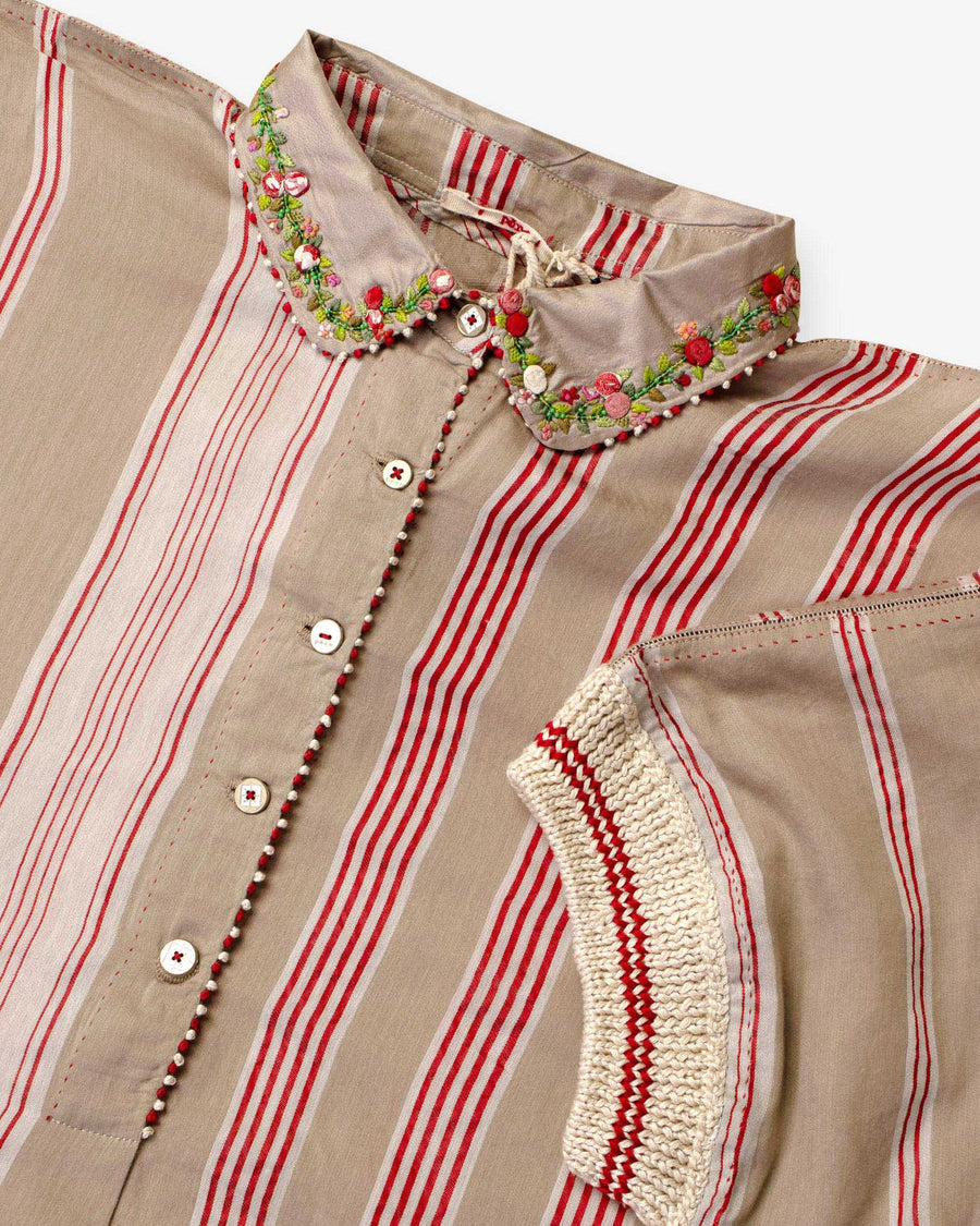 embroidered short sleeve shirt