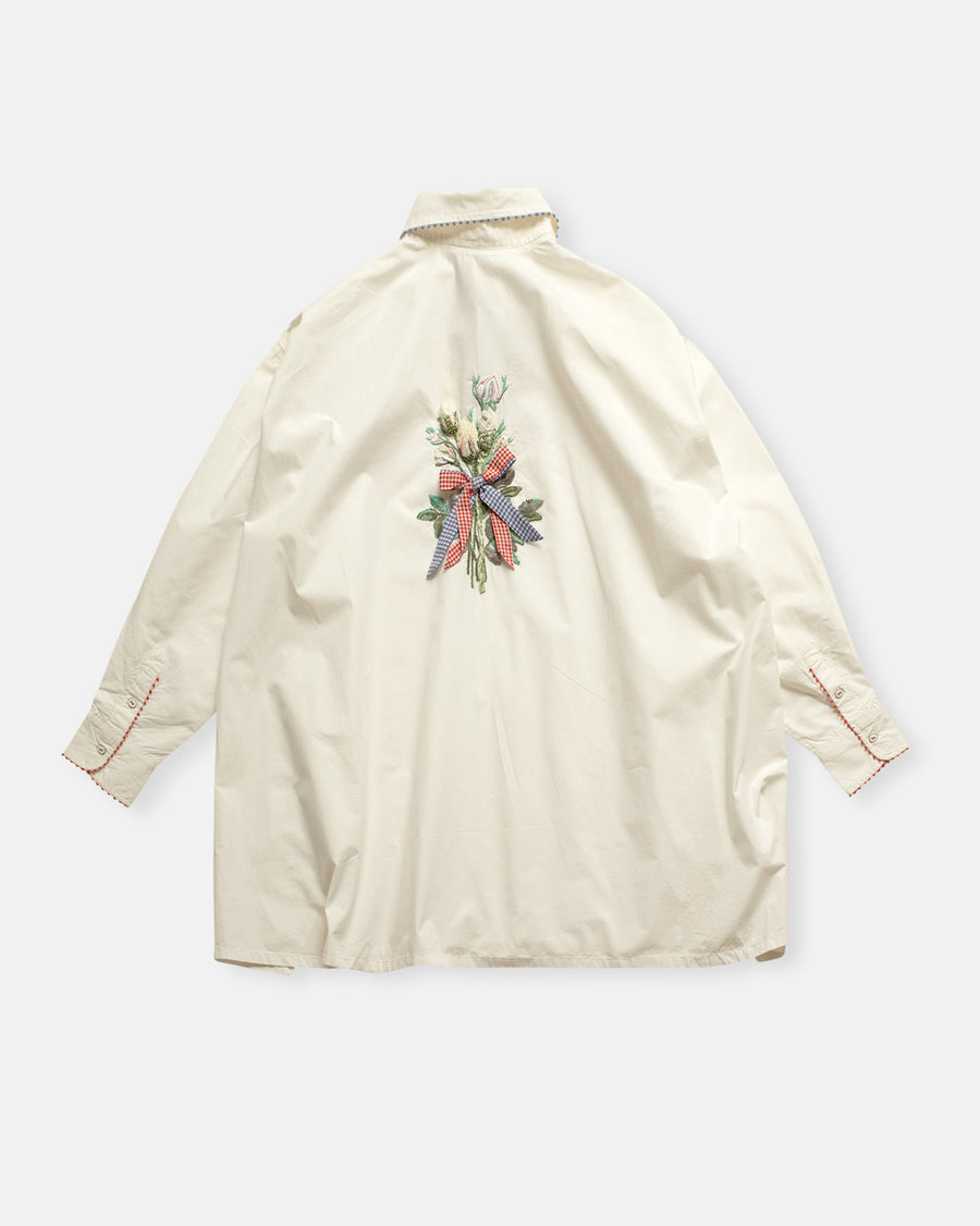 french knot trimmed shirt