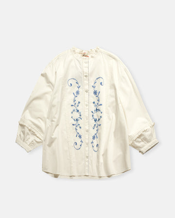 flower vine embroidered shirt