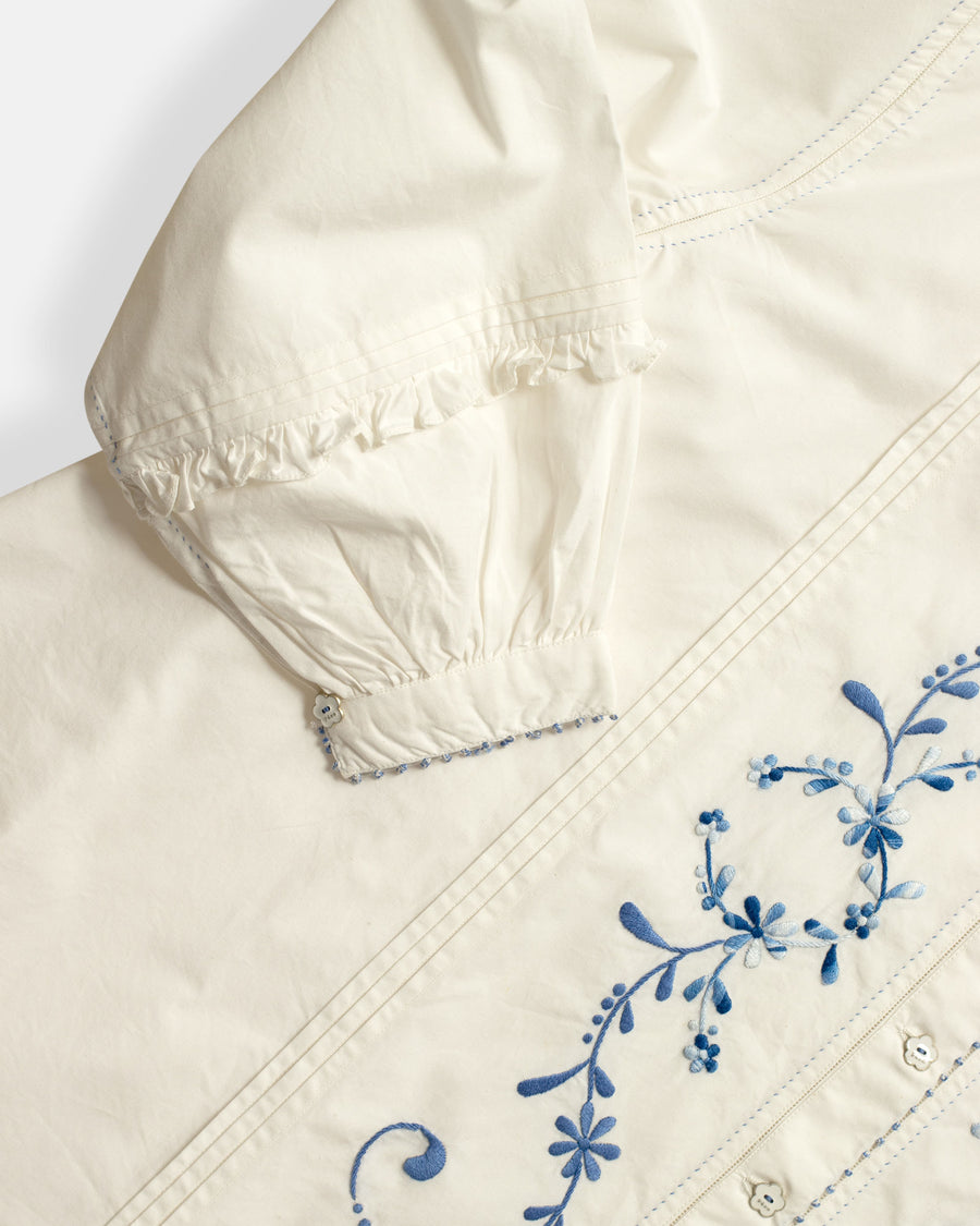 flower vine embroidered shirt