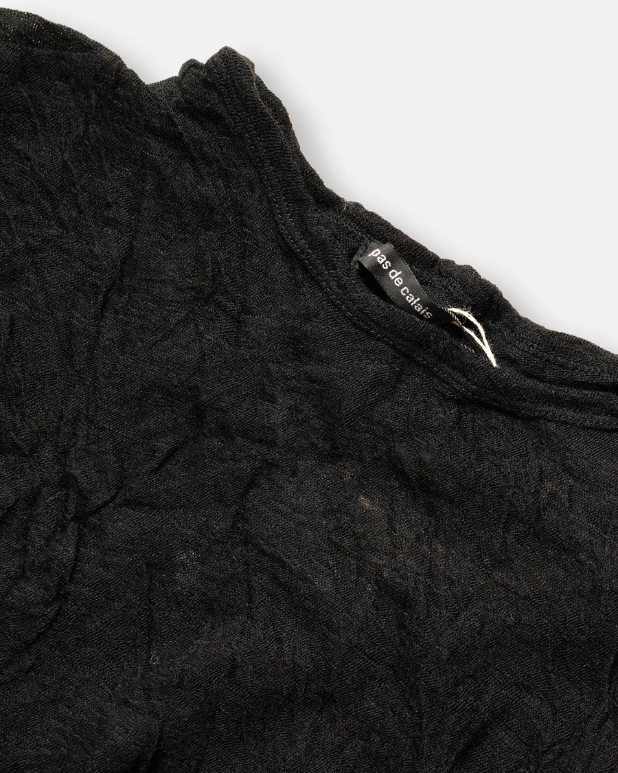 wool gauze crinkle jersey pullover