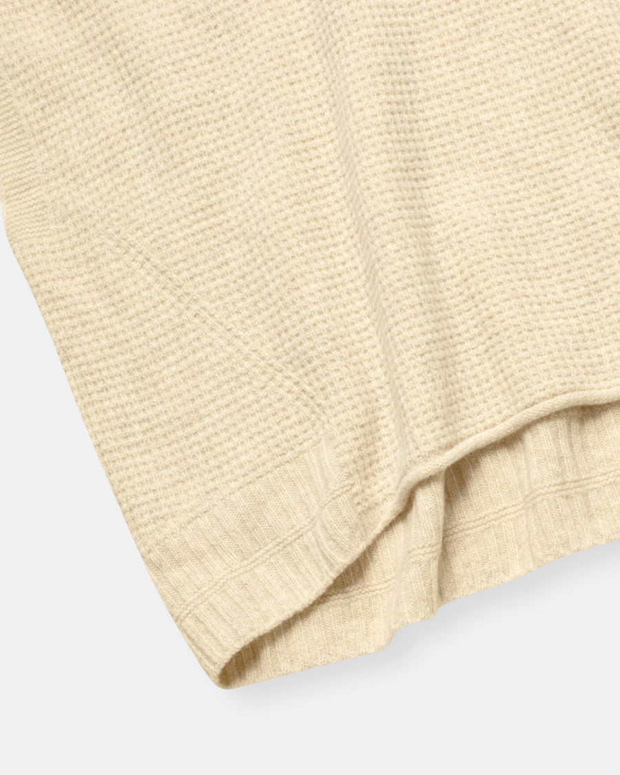 cashmere blend lambs wool boat neckline vest