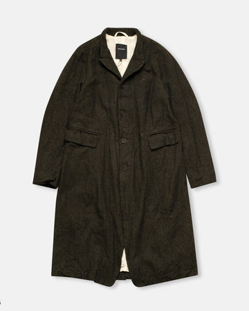 eco wool herringbone chesterfield coat