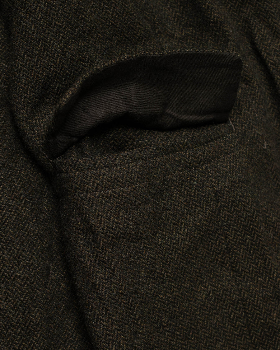 eco wool herringbone chesterfield coat