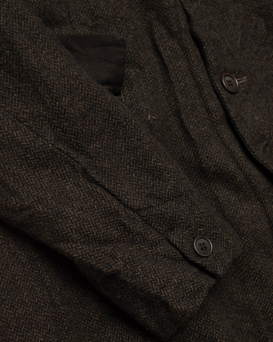 eco wool herringbone chesterfield coat
