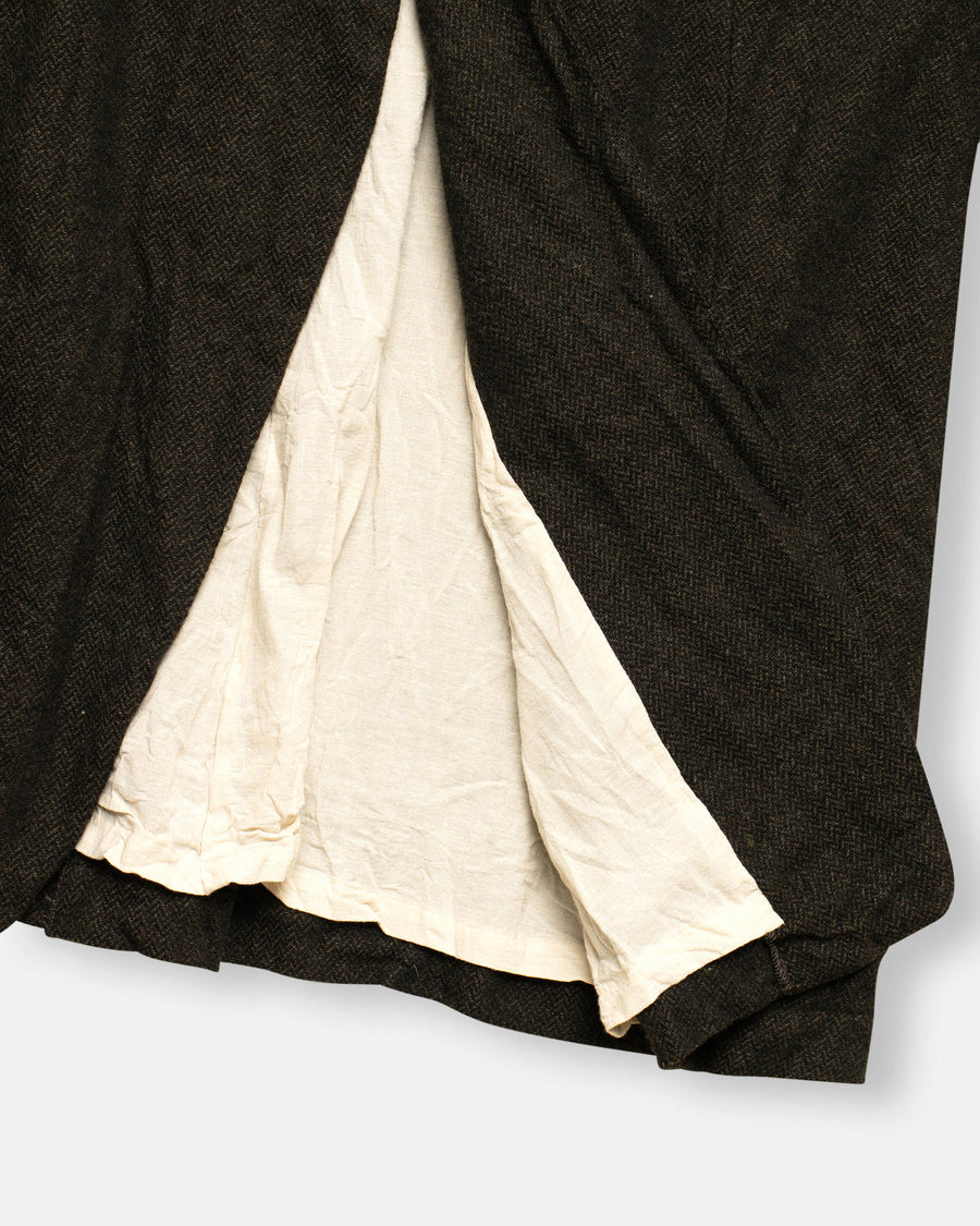 eco wool herringbone chesterfield coat