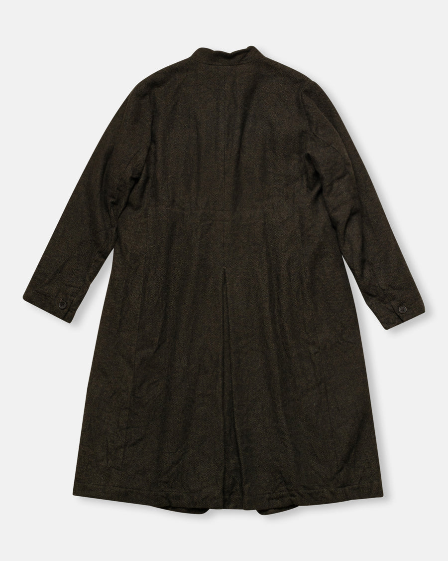 eco wool herringbone chesterfield coat