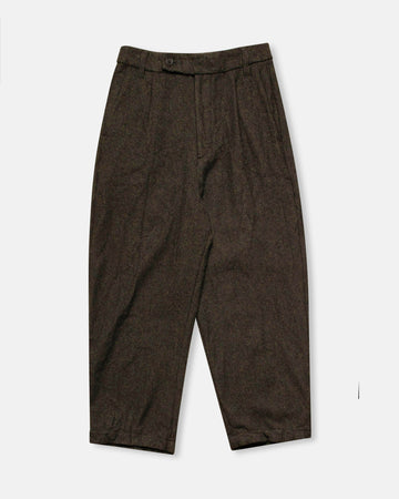 eco wool herringbone wide pants