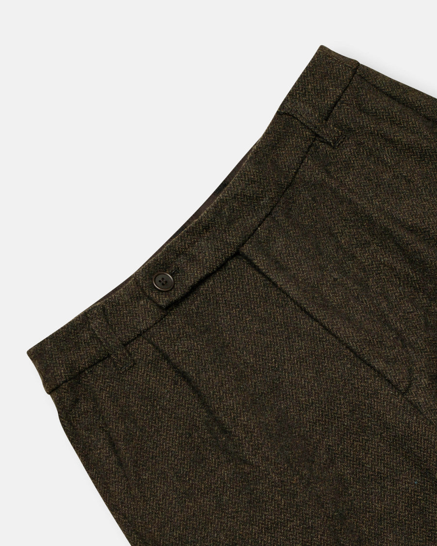 eco wool herringbone wide pants