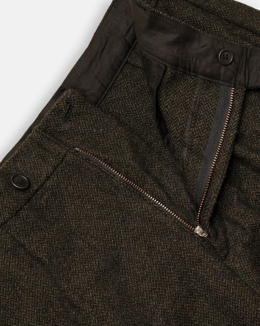 eco wool herringbone wide pants