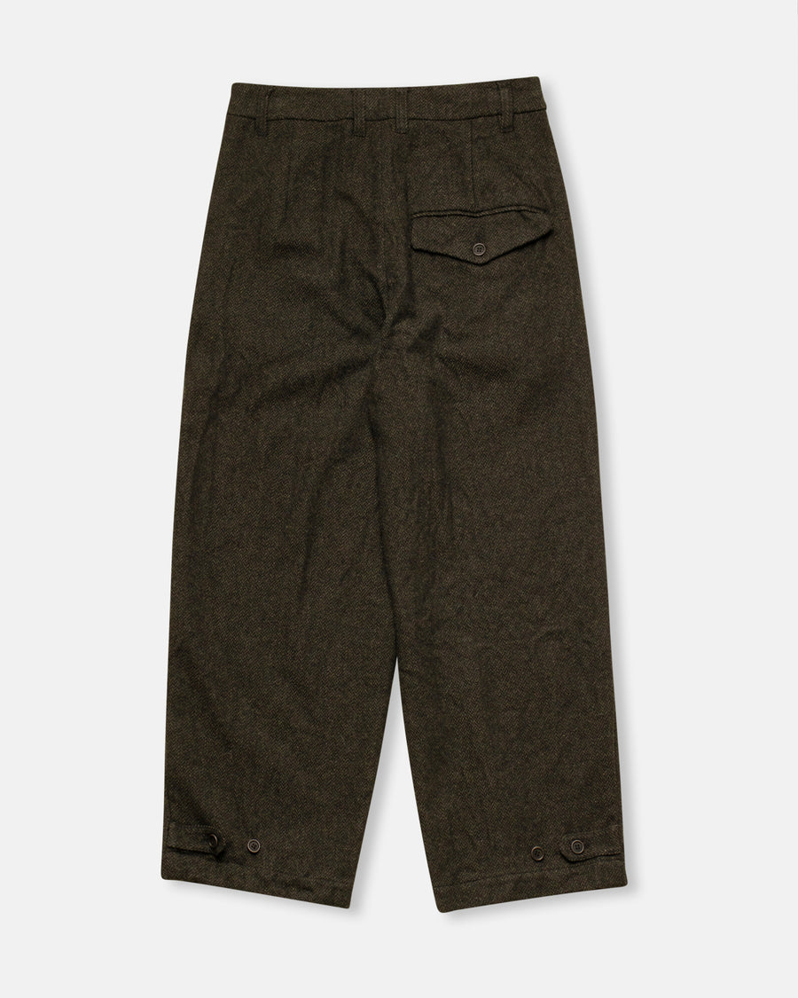 eco wool herringbone wide pants