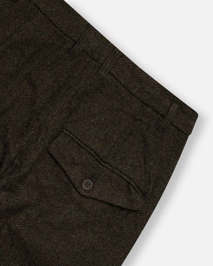 eco wool herringbone wide pants
