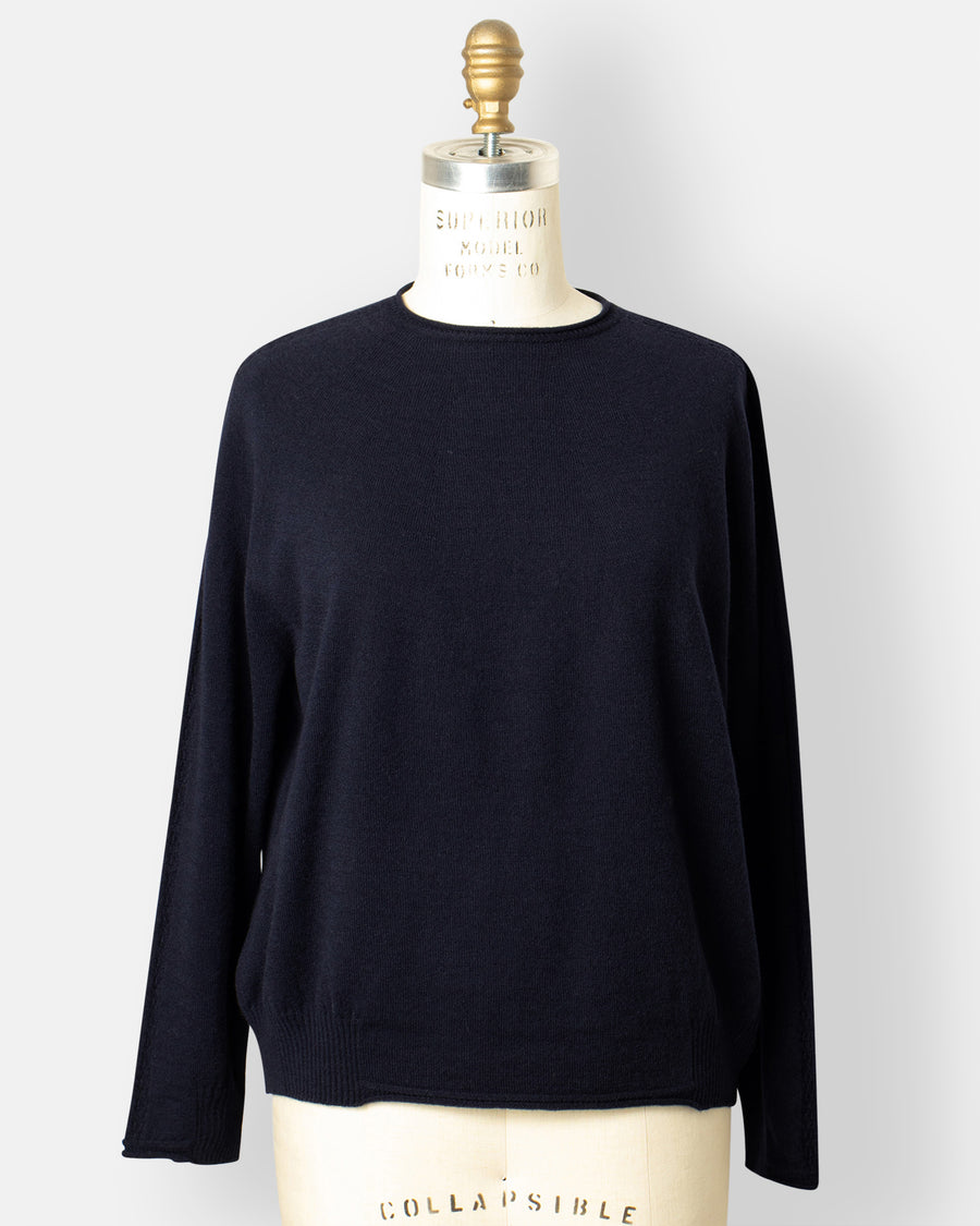 airy wool crew neck pullover