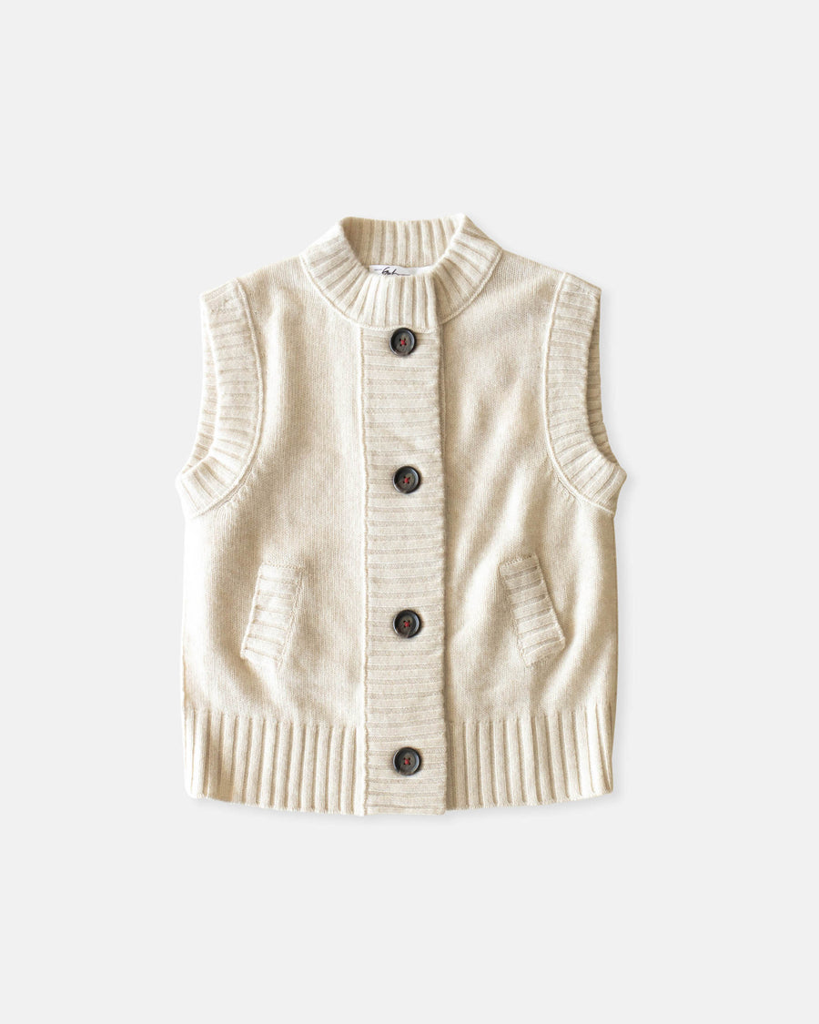 rib trim vest