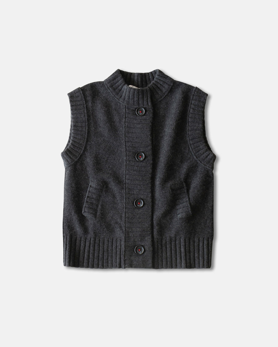 rib trim vest