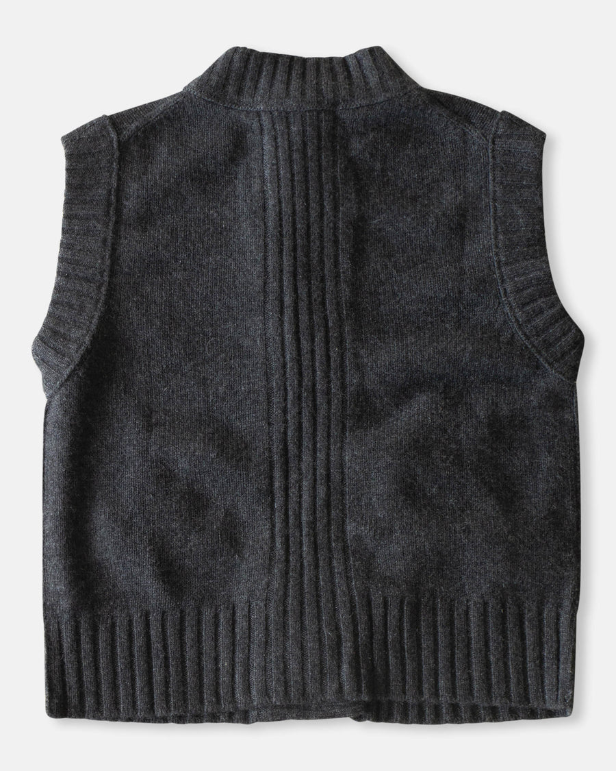 rib trim vest