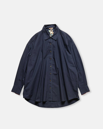 french knot trimmed shirt