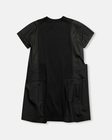 poplin x knit dress
