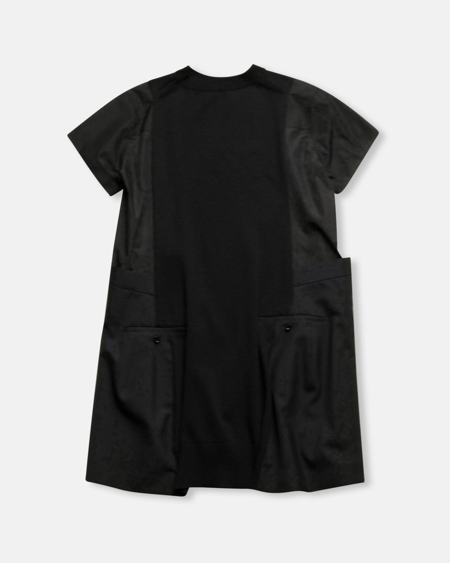poplin x knit dress