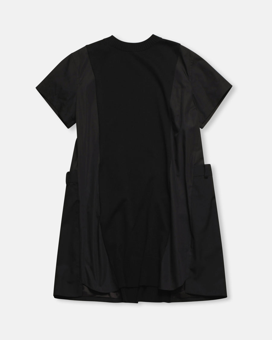 poplin x knit dress