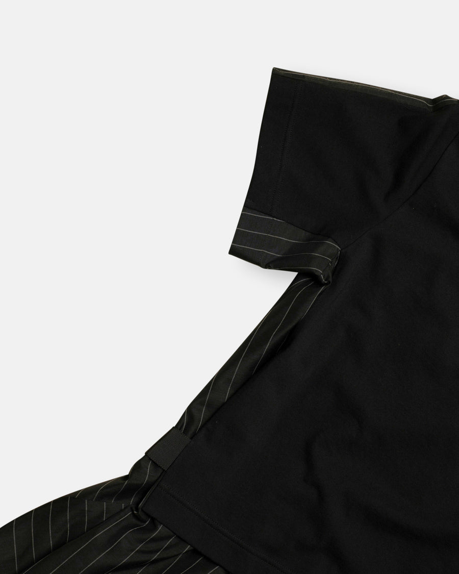 spun organza x cotton jersey dress