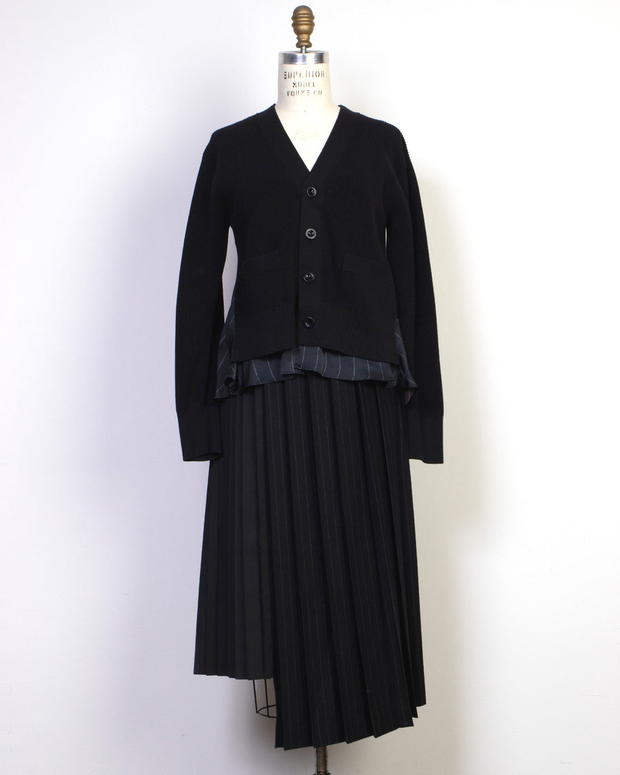 chalk stripe cardigan