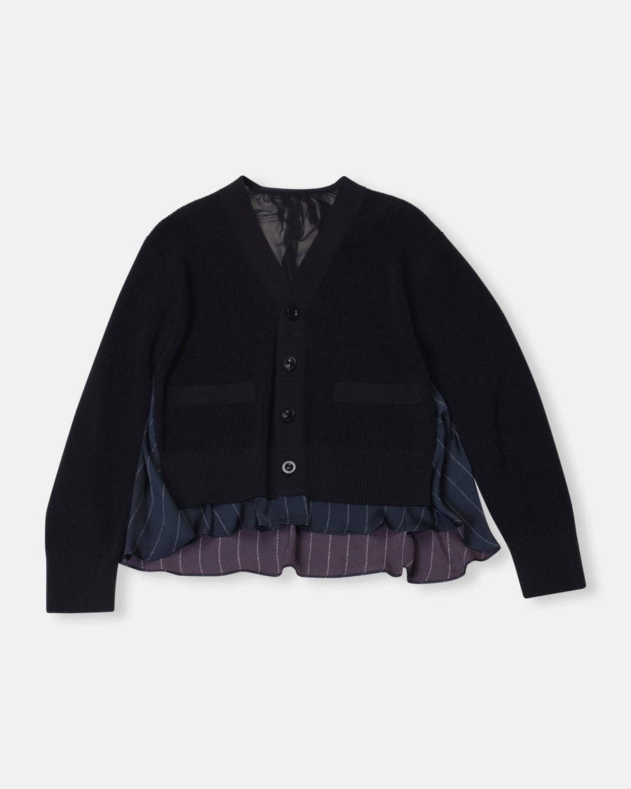 chalk stripe cardigan