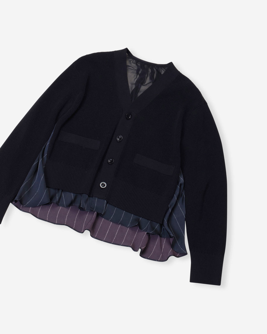 chalk stripe cardigan