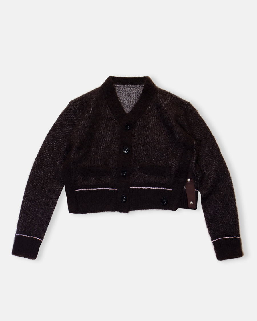 mohair knit cardigan