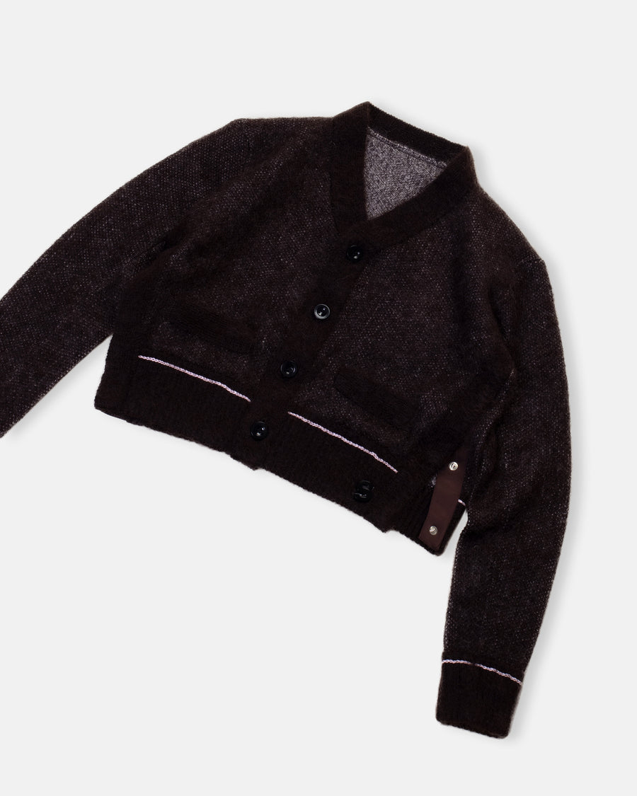 mohair knit cardigan