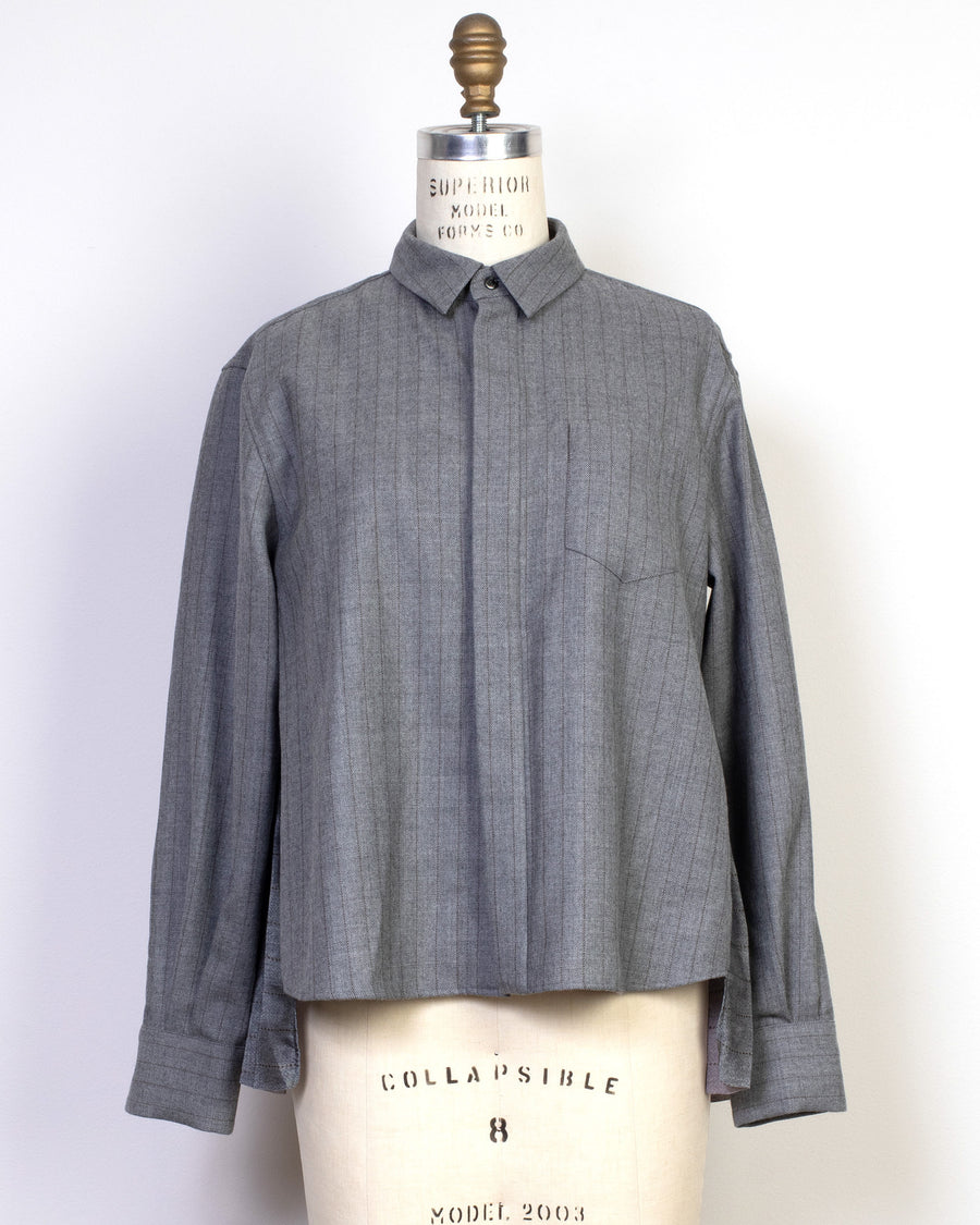 chalk stripe shirt
