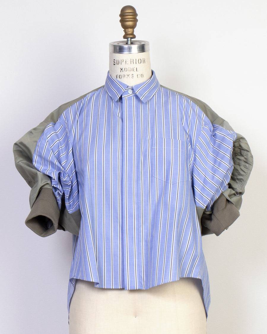 cotton poplin & nylon twill shirt