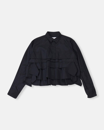 tiered poplin shirt