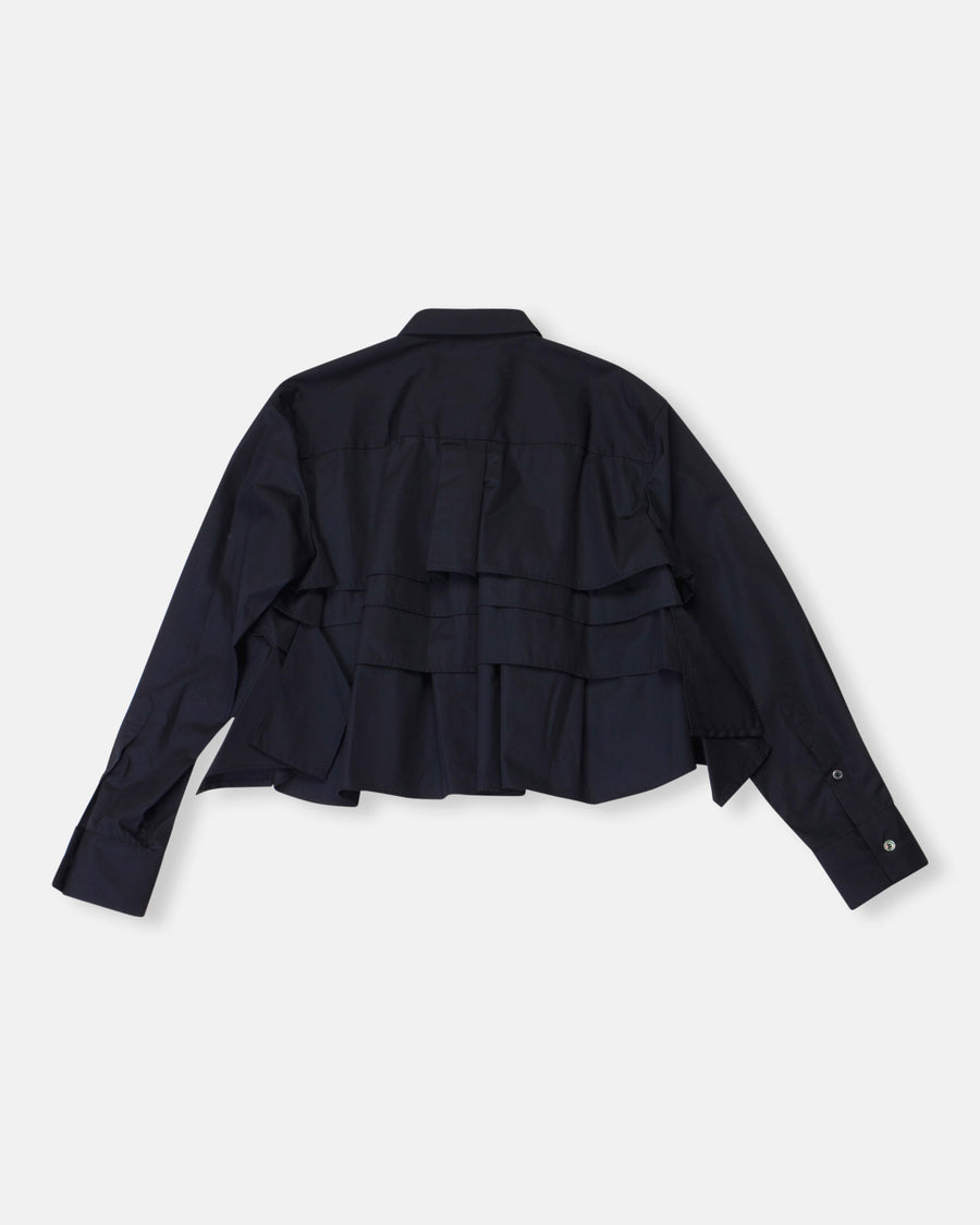 tiered poplin shirt