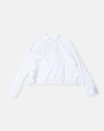 tiered poplin shirt