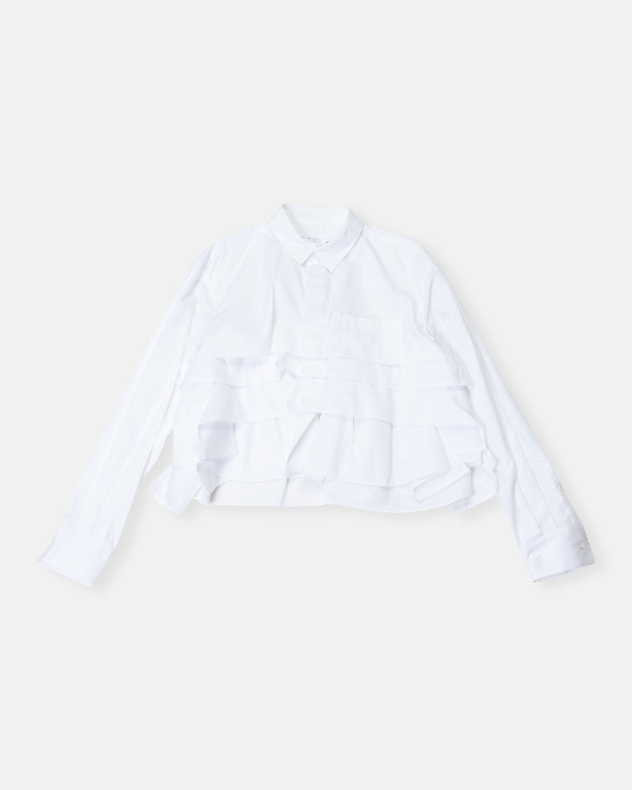tiered poplin shirt