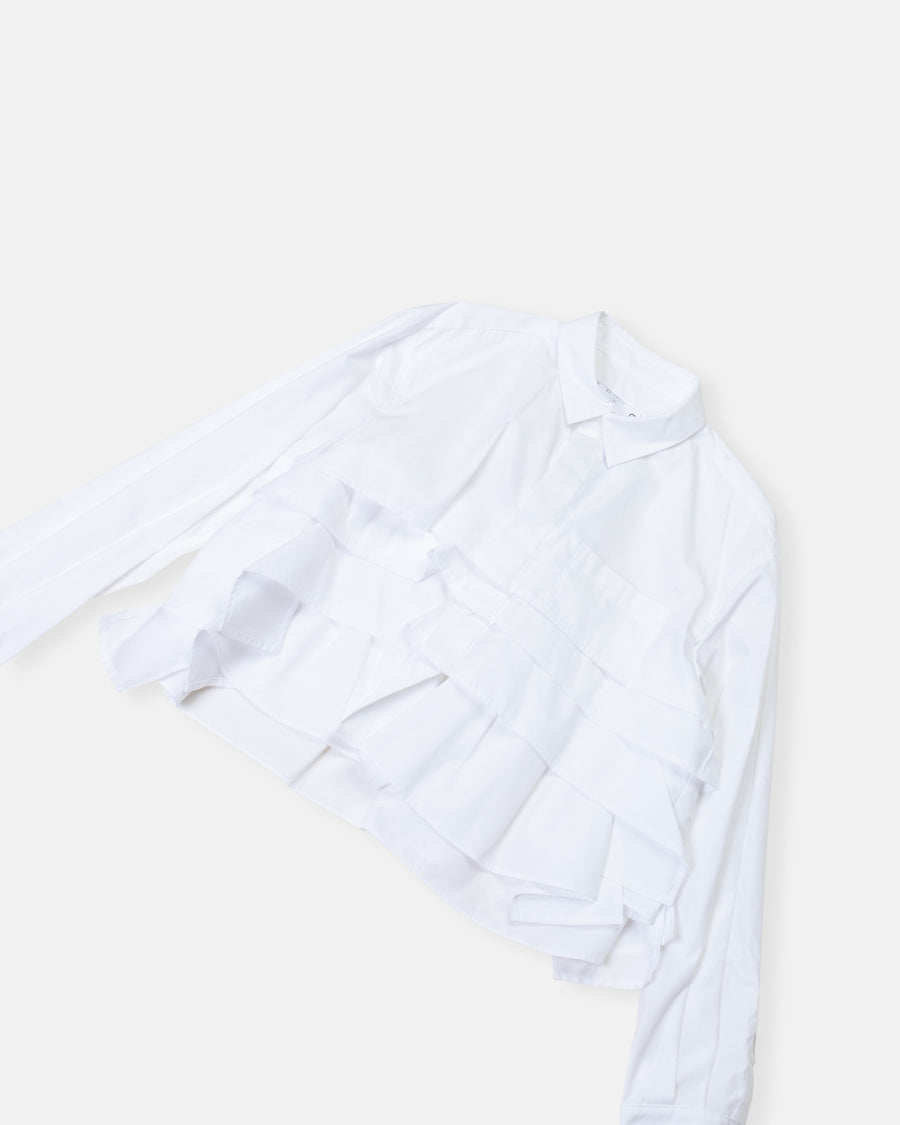 tiered poplin shirt