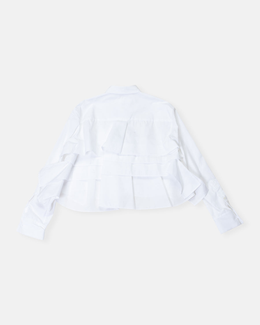 tiered poplin shirt