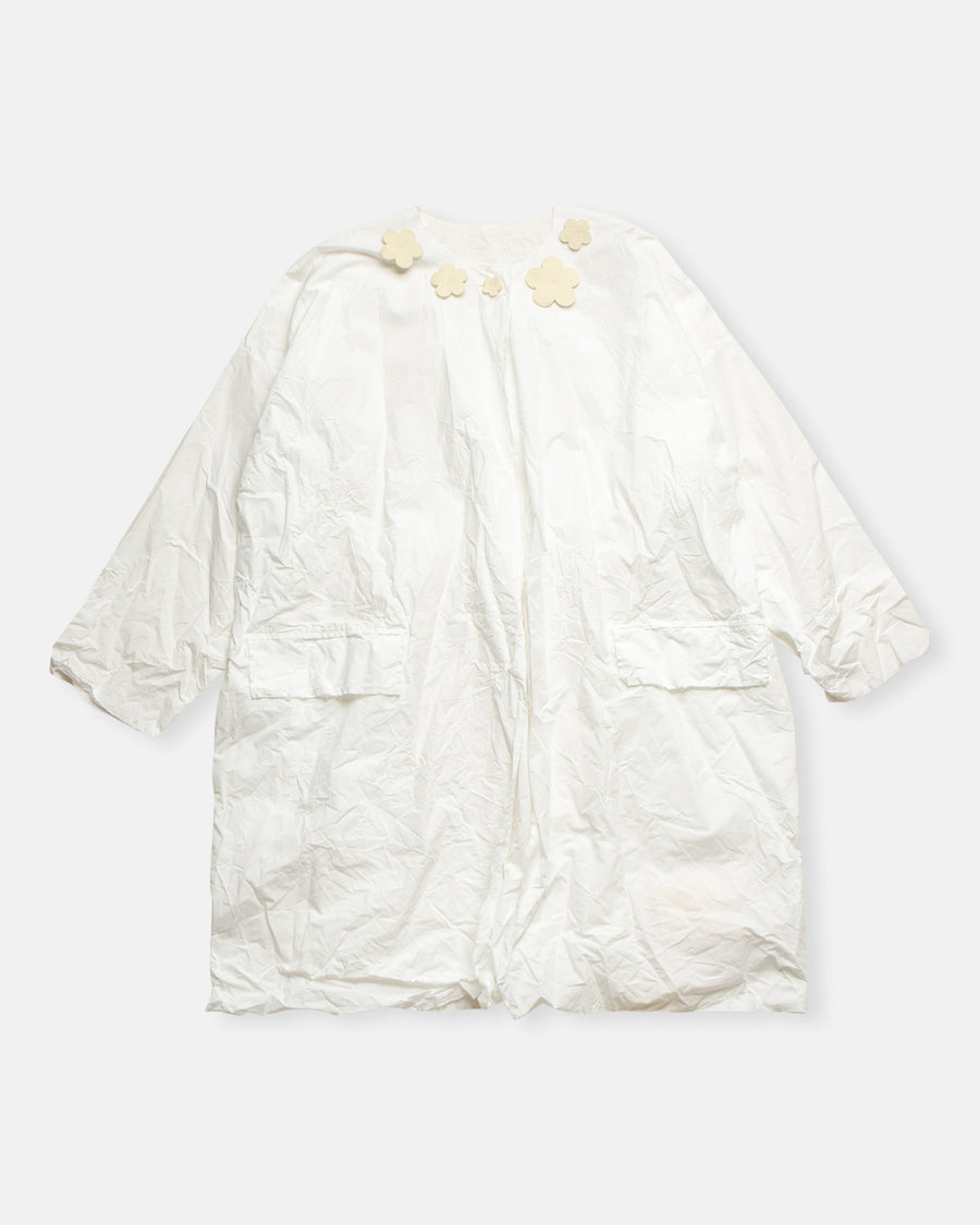 flowers one button volume coat